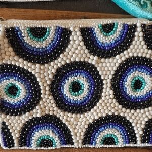 Beaded Mini Bag with Eye Motif